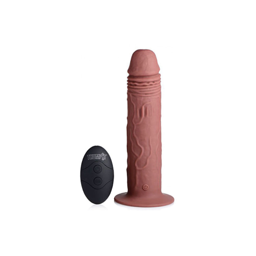 Dildo con chupa Vibrador Con Control Inalambrico - Medellin Sex Shop